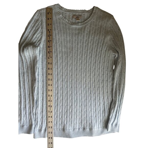 Croft & Barrow Light Blue Cable Knit Sweater Womens Size Small - Picture 6 of 6